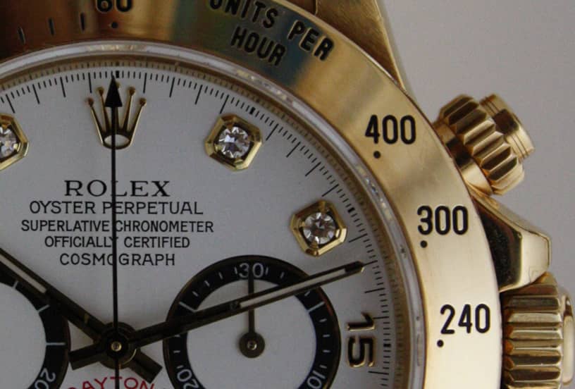 Rolex Daytona, Zifferblatt-Makro
