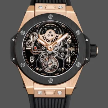 Hublot Big Bang Tourbillon Skeleton 429.OQ.0180.RX Replica - Fabric Strap Bicolor