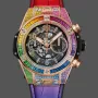 Hublot Rainbow Chronograph 411.OX.9910.LR.0999 Replica - Diamantluenette Lederarmband