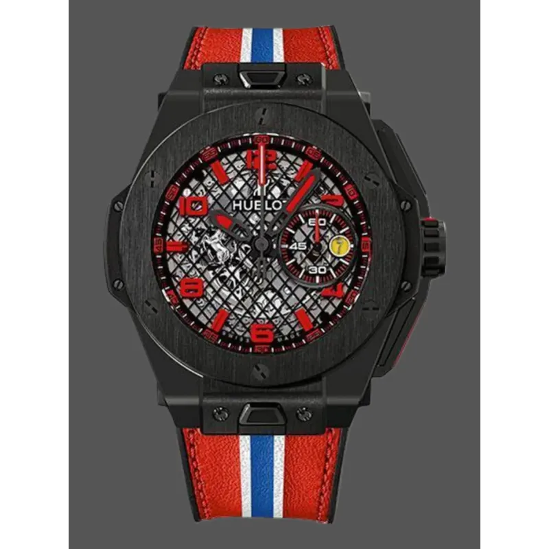 Hublot Big Bang Ferrari 401.CX.1123.VR Replica - Lederarmband Karbonfaser