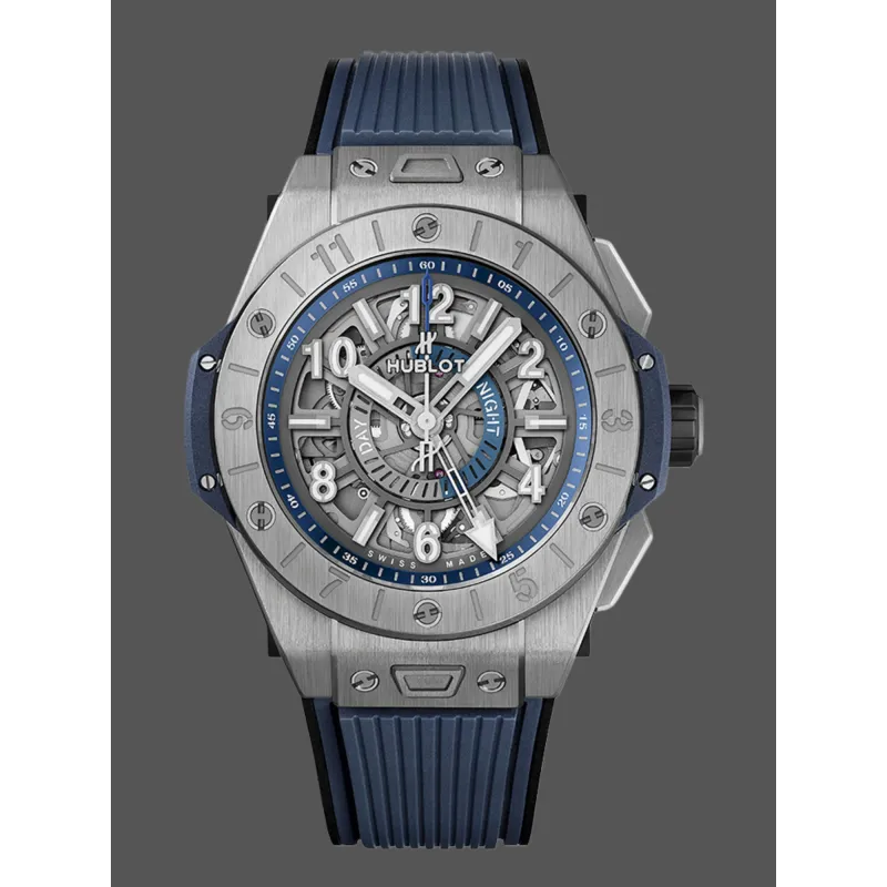 Hublot Big Bang Unico GMT 471.NX.7112.RX Replica - Kautschukarmband Titan
