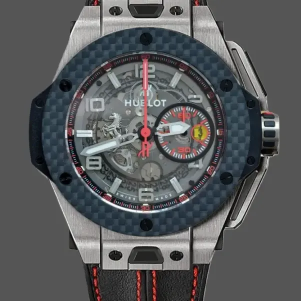 Hublot Big Bang Ferrari 401.NX.0123.VR Replica - Lederarmband Titan
