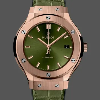 Hublot Classic Fusion King Gold Green Unisex CLASSIC FUSION KING GOLD GREEN 38MM Replica - Gruenes Zifferblatt