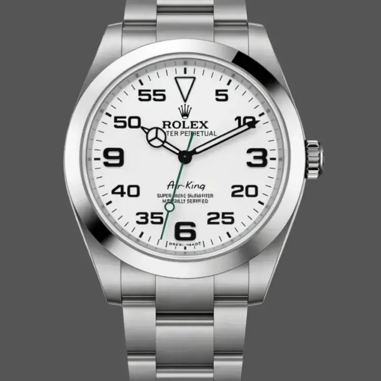 Rolex Air-King 126900 Replica - Weisses Zifferblatt Oyster-Armband