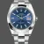 Rolex Datejust 126300 Replica - Blaues Zifferblatt Geriffelte Luenette