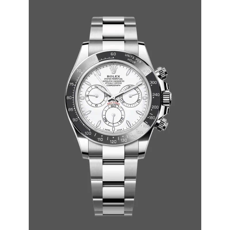 Rolex Daytona 126502 126502 Replica - Weisses Zifferblatt Oyster-Armband