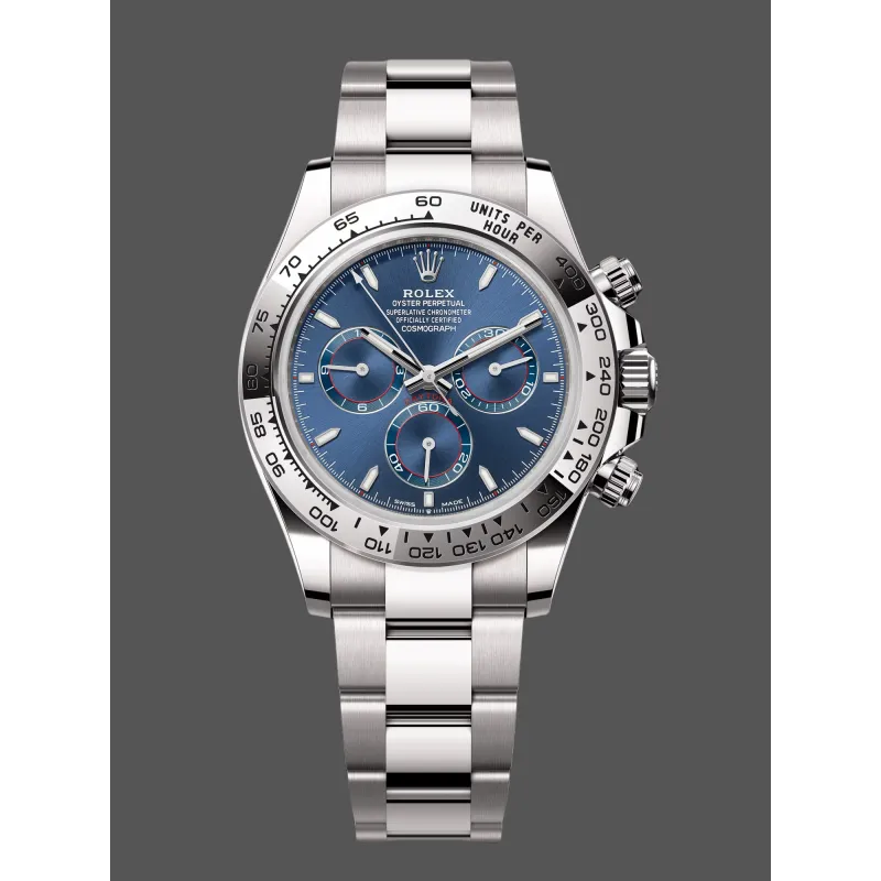 Rolex Cosmograph Daytona 126509 Replica - Blaues Zifferblatt Tachymeter-Luenette
