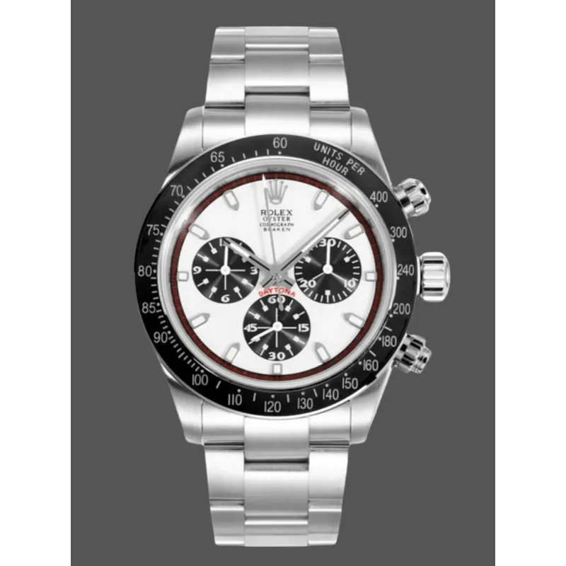 Rolex Daytona Big Red 6263 Replica - Weisses Zifferblatt Oyster-Armband