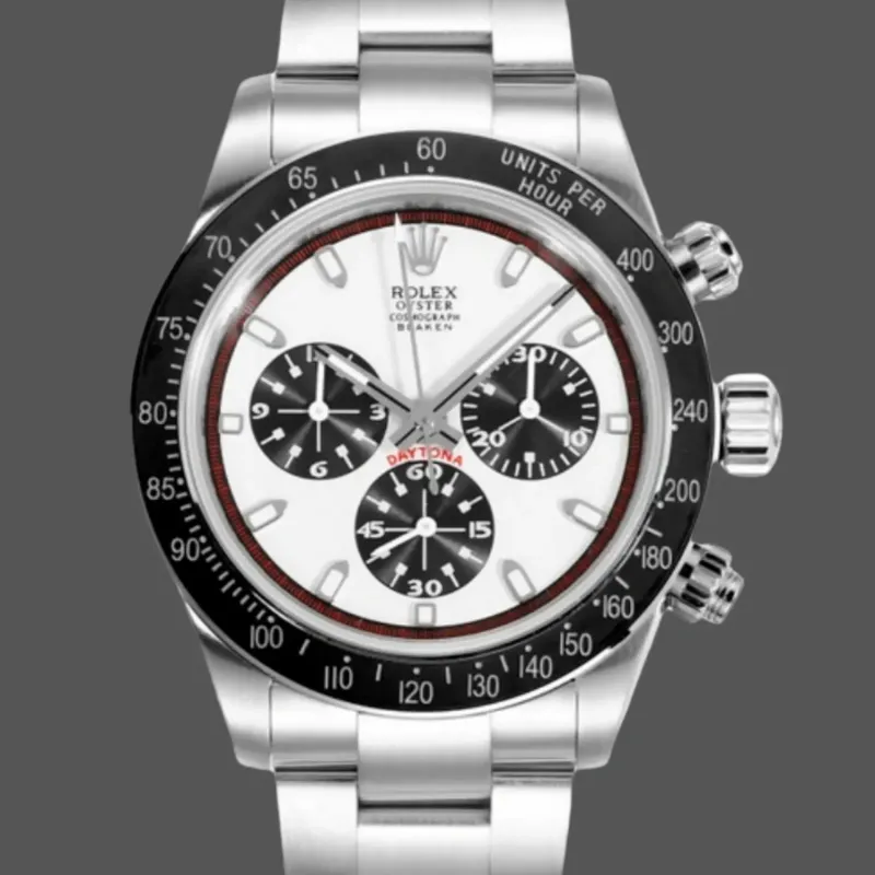 Rolex Daytona Big Red 6263 Replica - Weisses Zifferblatt Oyster-Armband