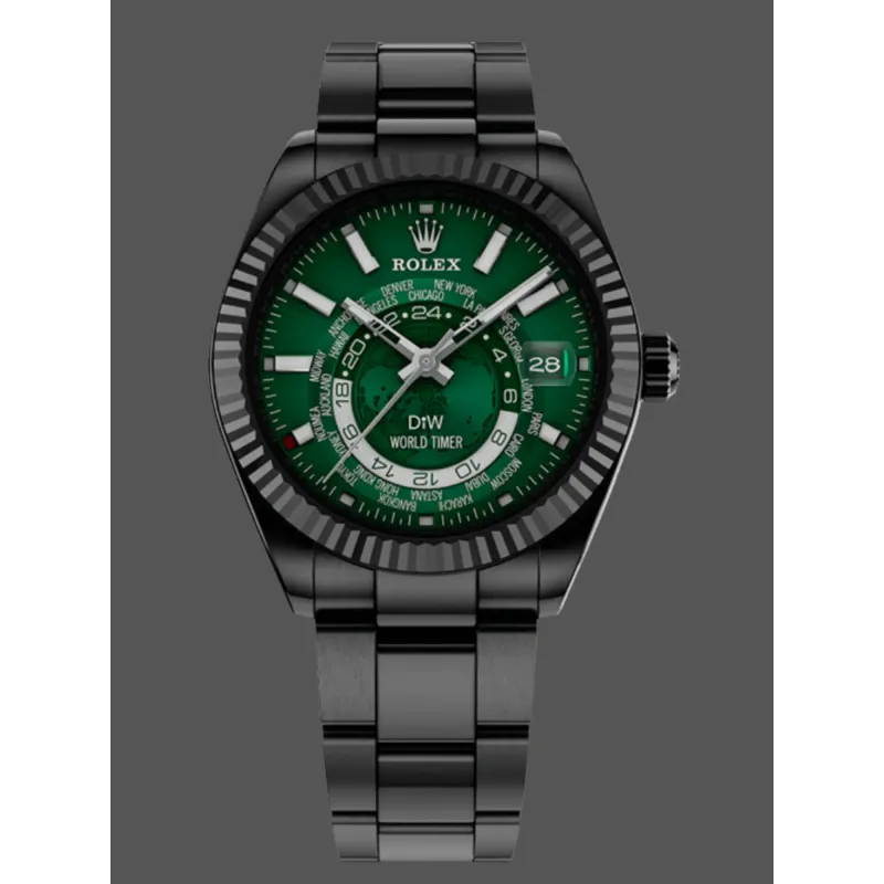 Rolex Sky-Dweller 326934 Replica - Gruenes Zifferblatt Oyster-Armband