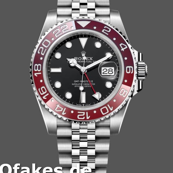 Replica Rolex GMT Master II Pepsi 126710BLRO Jubilee Mint Black Dial 40MM Herrenuhr