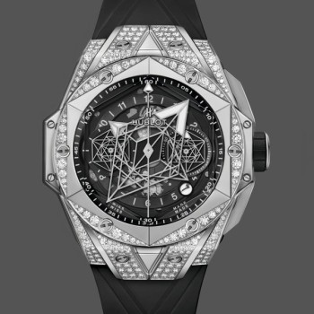 Replica 418.NX.1107.RX.1604.MXM20 Hublot Big Bang Sang Bleu II Titan Pave Uhren