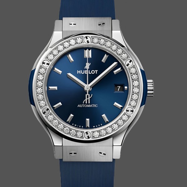 Replica 565.NX.7170.RX.1204 Hublot Classic Fusion Titan Blaue Diamanten Alltagsfreundlich