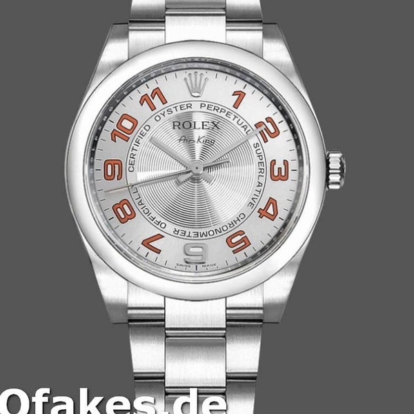 Replica Rolex Oyster Perpetual Air-King 114200 Konzentrisches Silber Zifferblatt 34mm Unisex Replica Uhren