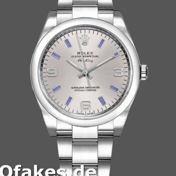 Replica Rolex Oyster Perpetual Air-King 114200 Silver Dial 34mm Unisex Uhr Replica