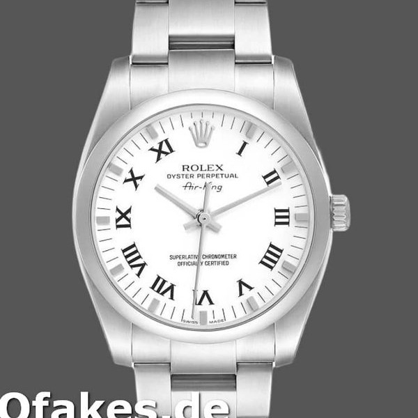 Replica Rolex Oyster Perpetual Air-King 114200 White Dial 34mm Unisex Uhr Replica