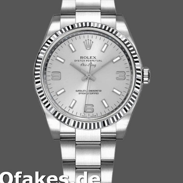 Replica Rolex Oyster Perpetual Air-King 114234 Silver Dial 34mm Unisex Replica Uhren