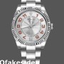 Replica Rolex Oyster Perpetual Air-King 114234 Silber Orange Arabisch Zifferblatt 34mm Unisex Replica Uhren