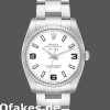 Replica Rolex Oyster Perpetual Air-King 114234 Weißes Arabisches Zifferblatt 34mm Unisex Replica Uhren