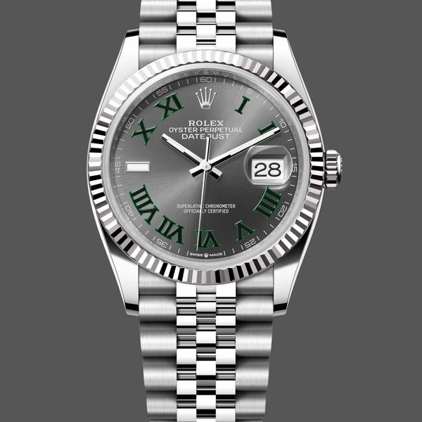 Replica Rolex Datejust 126234 Slate Grey Wimbledon Zifferblatt 36MM Unisex Replica Uhren