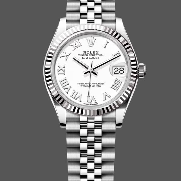 Replica Rolex Datejust 31 White Roman Dial Fluted Bezel Jubilee 278274 0010 Damen Uhr