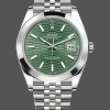 Replica Rolex Datejust 41 Mint Green Dial mit glatter Lünette 126300 Herrenuhr