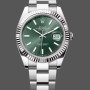 Replica Rolex Datejust 41mm Fluted Bezel Green Dial m126334 0027 Herren Replica Uhren