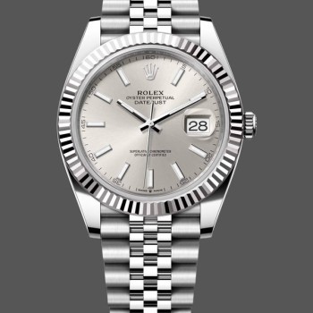 Replica Rolex Datejust 41mm Edelstahl 126334 0004 Silber Index Jubilee Herrenuhr