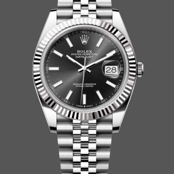 Replica Rolex Datejust 41mm Edelstahl 126334 0018 Schwarzes Index Jubiläum