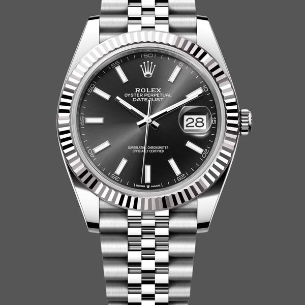 Replica Rolex Datejust 41mm Edelstahl 126334 0018 Schwarzes Index Jubiläum
