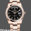 Replica Rolex Day Date 118205 Black Dial Rose Gold 36mm Unisex Replica Uhren