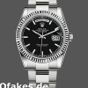 Replica Rolex Day-Date 118239 Black Dial Fluted Bezel 40mm Unisex Replica Uhren