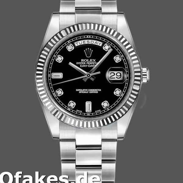 Replica Rolex Day-Date 118239 Black Diamonds Dial 36mm Unisex Replica Uhren