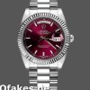Replica Rolex Day-Date 118239 Cherry Red Dial Fluted Bezel 36mm Lady Replica Uhren