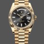 Replica Rolex Day-Date 228238 Black Diamond Dial Fluted Bezel 40mm Herren Replica Uhren