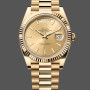 Replica Rolex Day-Date 228238 Champagner Diamant Zifferblatt Geriffelte Lünette 40mm Herren Replica Uhren