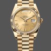 Replica Rolex Day-Date 228238 Champagne Roman Dial Fluted Bezel 40mm Herren Replica Uhren