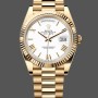 Replica Rolex Day-Date 228238 Weißes römisches Zifferblatt Geriffelte Lünette 40mm Herren Replica Uhren