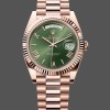 Replica Rolex Day Date 40 18k Everose Gold Olive Green Dial m228235 0025 40mm