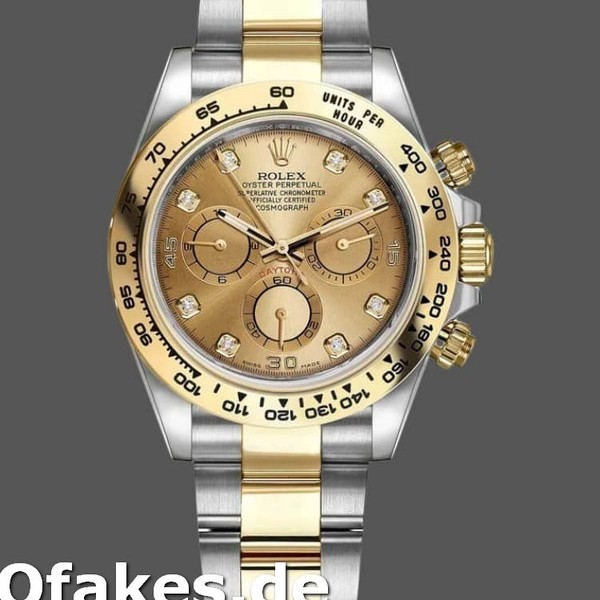 Replica Rolex Cosmograph Daytona 116503 Gelbgold Champagner Diamant Zifferblatt 40MM Herren Replica Uhren