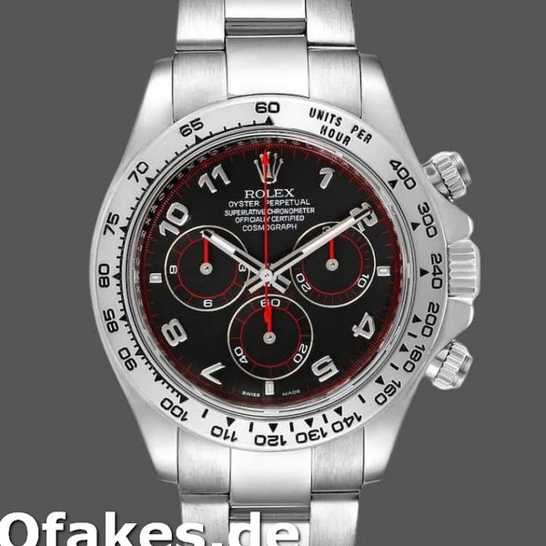 Replica Rolex Cosmograph Daytona 116509 Black Arabic Dial White Gold 40MM Herren Replica Uhren