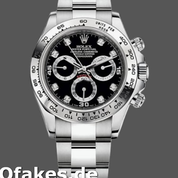 Replica Rolex Cosmograph Daytona 116509 Black Dial White Gold 40MM Herren Replica Uhren