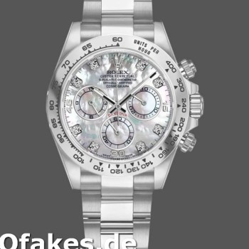 Replica Rolex Cosmograph Daytona 116509 White Mother of Pearl Dial 40MM Herren Replica Uhren