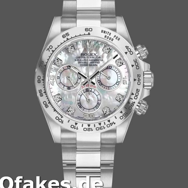 Replica Rolex Cosmograph Daytona 116509 White Mother of Pearl Dial 40MM Herren Replica Uhren