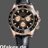Replica Rolex Cosmograph Daytona 116515 Lederarmband Schwarzes Zifferblatt 40mm Herren Replica Uhren