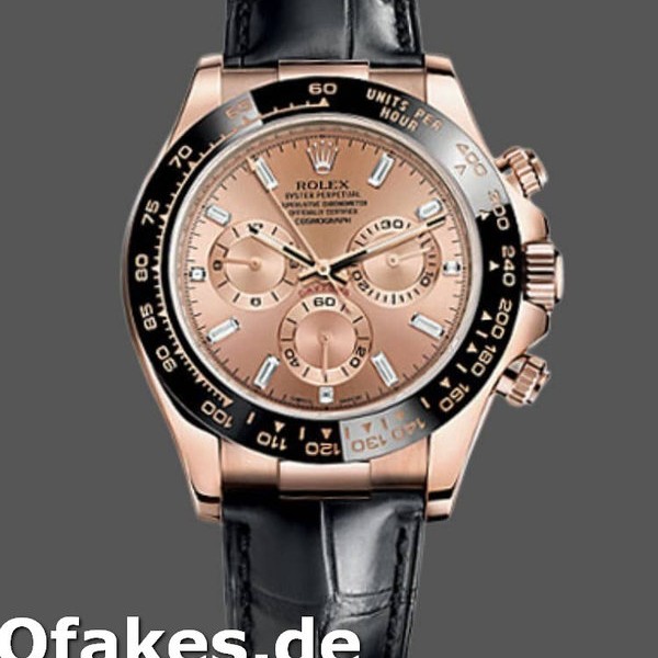 Replica Rolex Cosmograph Daytona 116515LN Lederarmband Pinkes Zifferblatt 40mm Herren Replica Uhren