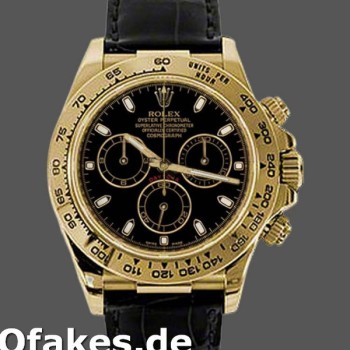 Replica Rolex Cosmograph Daytona 116518 Black Leather Strap 40MM Herren Replica Uhren
