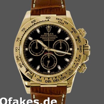 Replica Rolex Cosmograph Daytona 116518 Brown Leather Strap 40mm Herren Replica Uhren