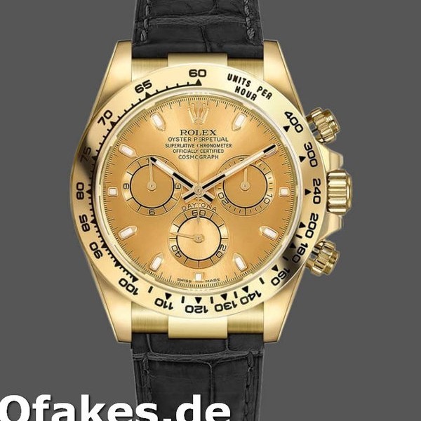 Replica Rolex Cosmograph Daytona 116518 Champagner Zifferblatt Gelbgold Lünette 40mm Herren Replica Uhren