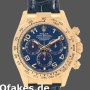 Replica Rolex Cosmograph Daytona 116518 Lederarmband Blaues Zifferblatt 40mm Herren Replica Uhren